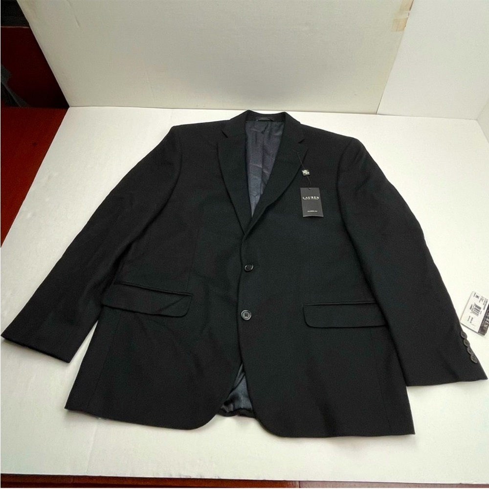 Lauren Ralph Lauren Classic Fit Black Mens Size 44‎ Regular 44R Suit Jacket NEW